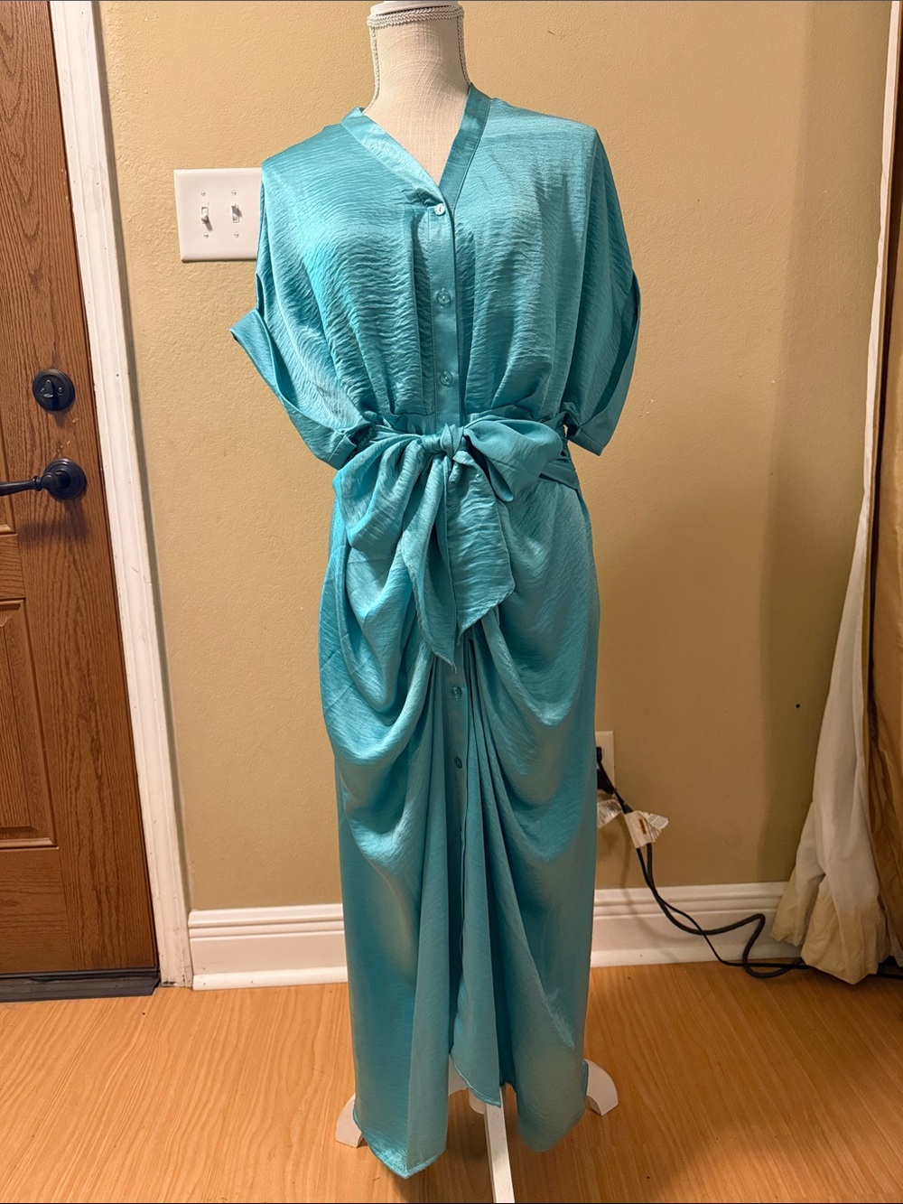 Steve Madden Turquoise Satin Dress